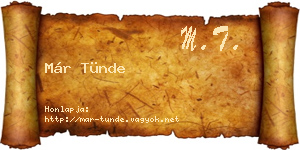 Már Tünde névjegykártya